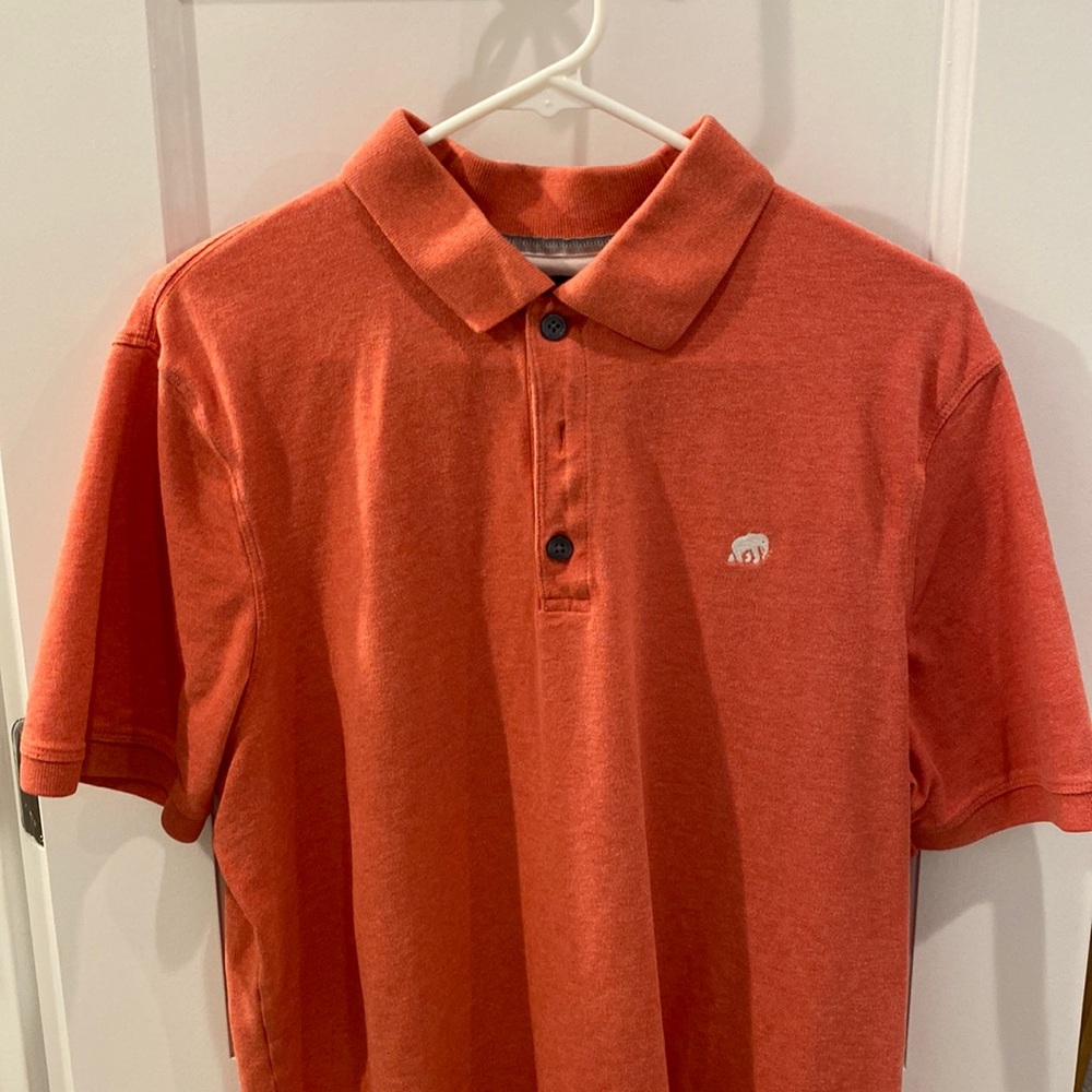 Banana Republic Mens Polo Shirt Size - L - Color Coral Lightweight Casual Top